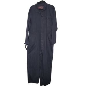 Disorder Jeans System VINTAGE cotton black coveralls jumpsuit pockets Mens Large